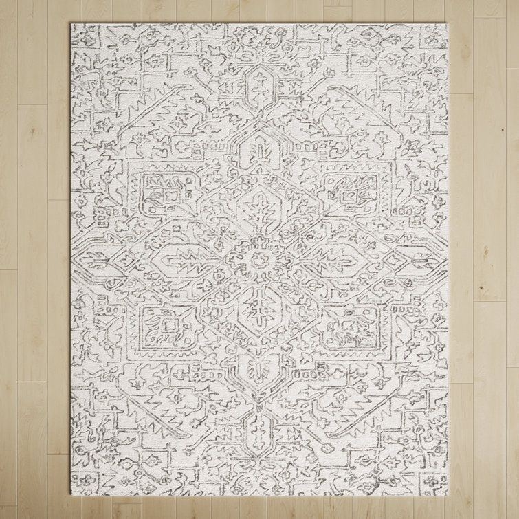 Rectangle Armando Oriental Handmade Tufted Wool/Cotton Area Rug in